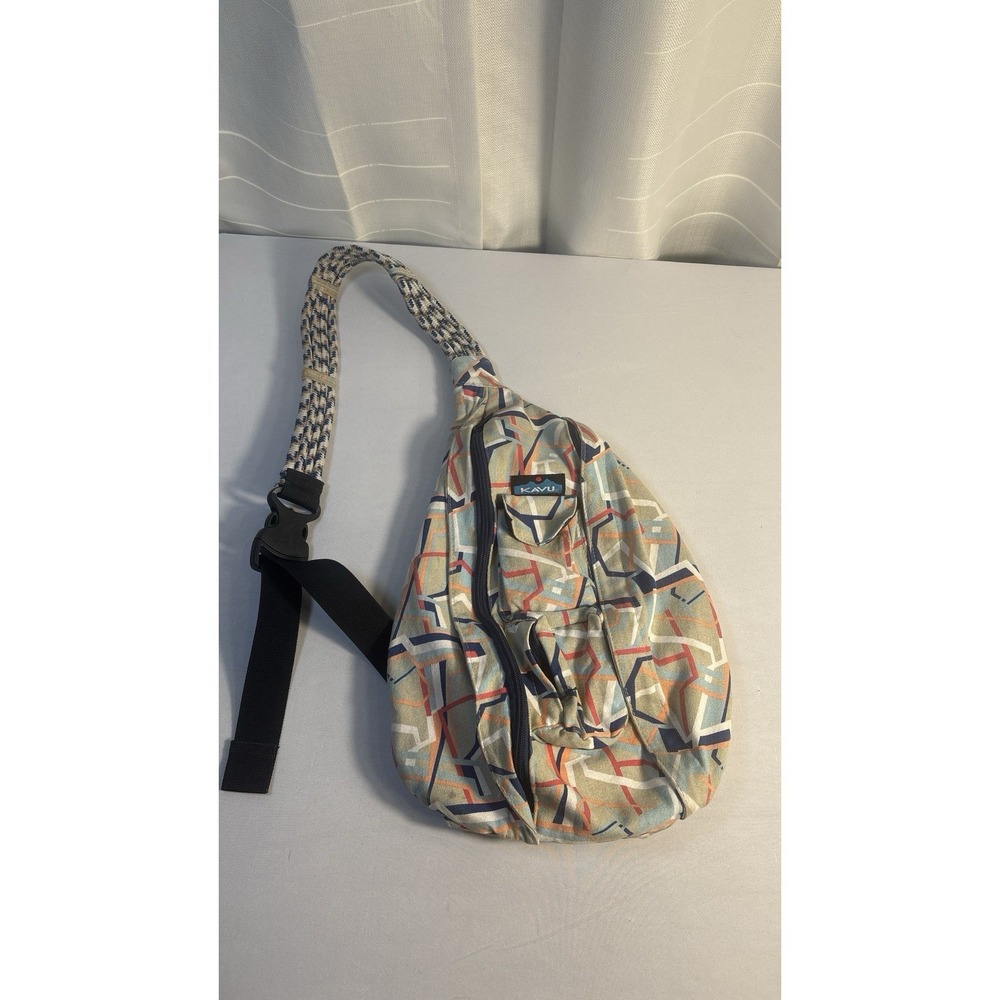 KAVU Rope Bag‎ Geometric Print Sling Crossbody Backpack Outdoor Hiking